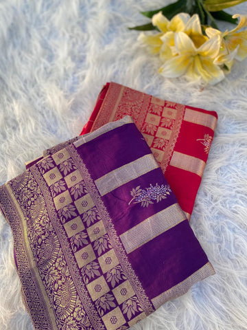 Soft Mushroo Silk Saree
