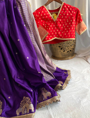 Premium Dola Saree with Stitched Blouse