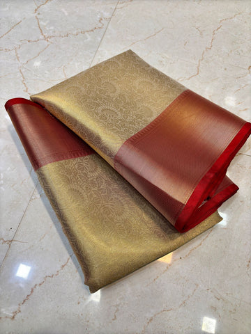 Premium Cream Soft Banarasi Silk