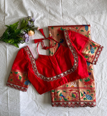 Premium Saree & Stitched Blouse Combo