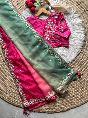 Exclusive Saree with Stitched Blouse