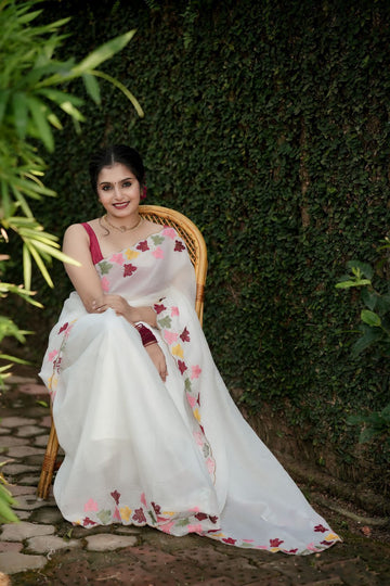 Soft Bubble Crush Silk Saree