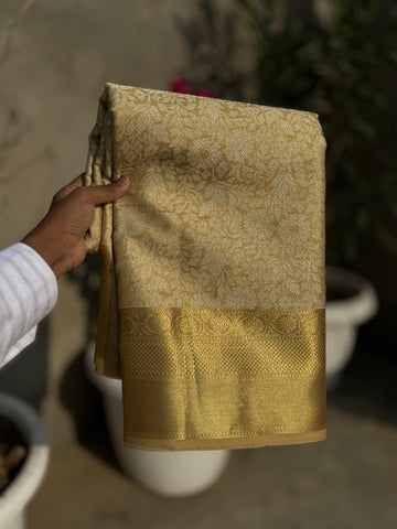 Gold Shade Banarasi Tissue Zari Saree