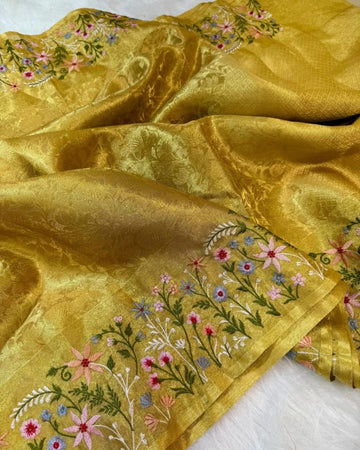 Soft Banarasi Tissue Silk Saree