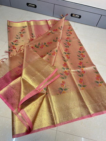 Soft Banarasi Tissue Silk Saree