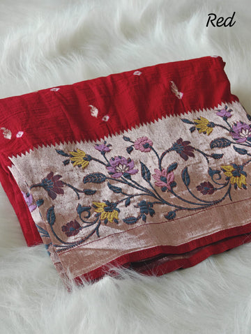 PURE VISCOSE RAW SILK SAREE