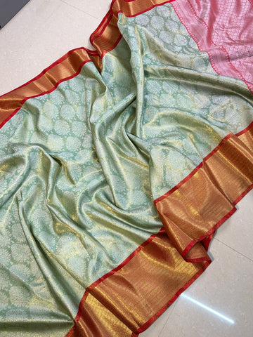 Soft Banarasi Kanjivaram Tissue Soft Silk Saree