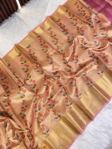 Premium Soft Banarasi Tissue Silk Saree