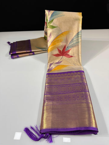 Premium Banarasi Soft Tissue Silk Saree
Specially Designed Light Weight