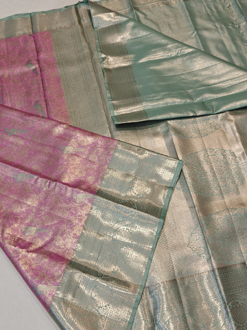 Premium Design in Semi Kanchipattu with Rich Color Combination