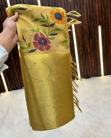 Handloom Banarasi Kota Tissue Saree