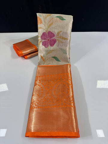 Soft Banarasi Tissue Silk Saree