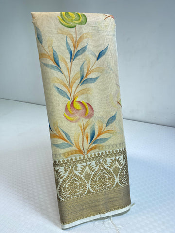 Zari cotton weave with Rich banswara border