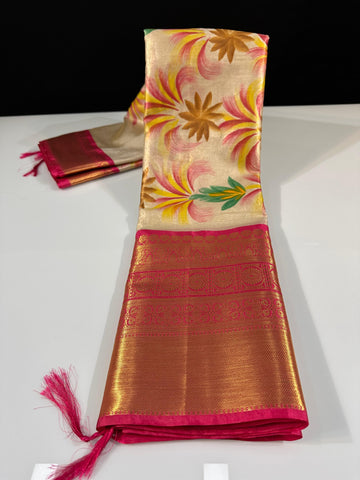 Premium Banarasi Soft Tissue Silk Saree
Specially Designed Light Weight