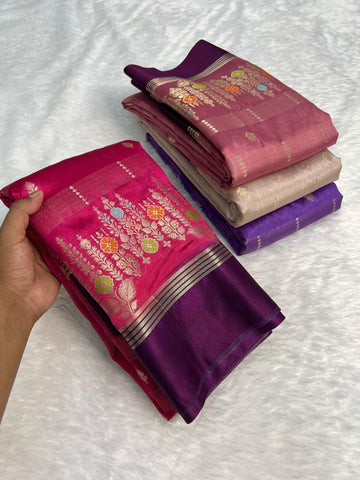 Exclusive Banarasi Raw Mango Silk Saree