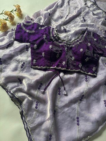 Cocktail Sarees Available in Stitched and Unstitched Blouse Styles