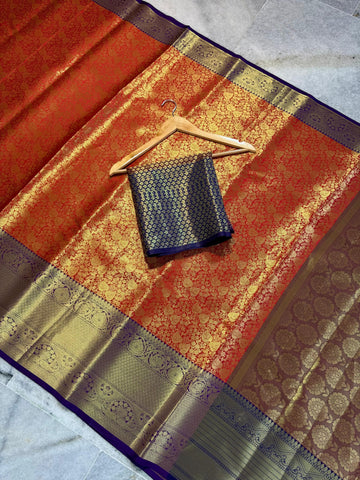 Soft Banarasi Tissue Pattu Silk Saree