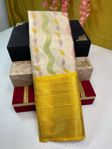 Premium Soft Banarasi Tissue Silk