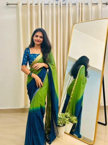 Soft Viscouse Georgette Shade Sarees