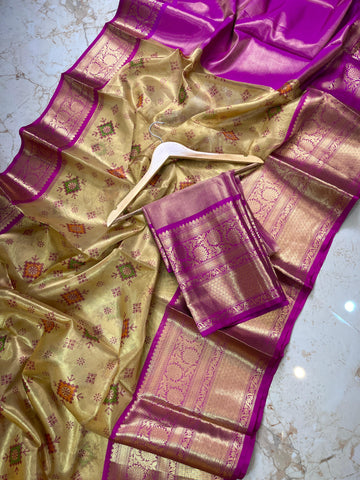Premium Soft Banarasi Tissue Silk Saree