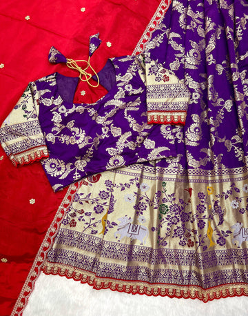 Paithani Tissue Silk Lehangas