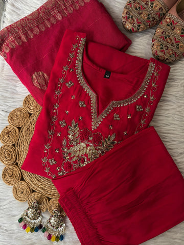 Premium Designer 3 Piece Kurti Set