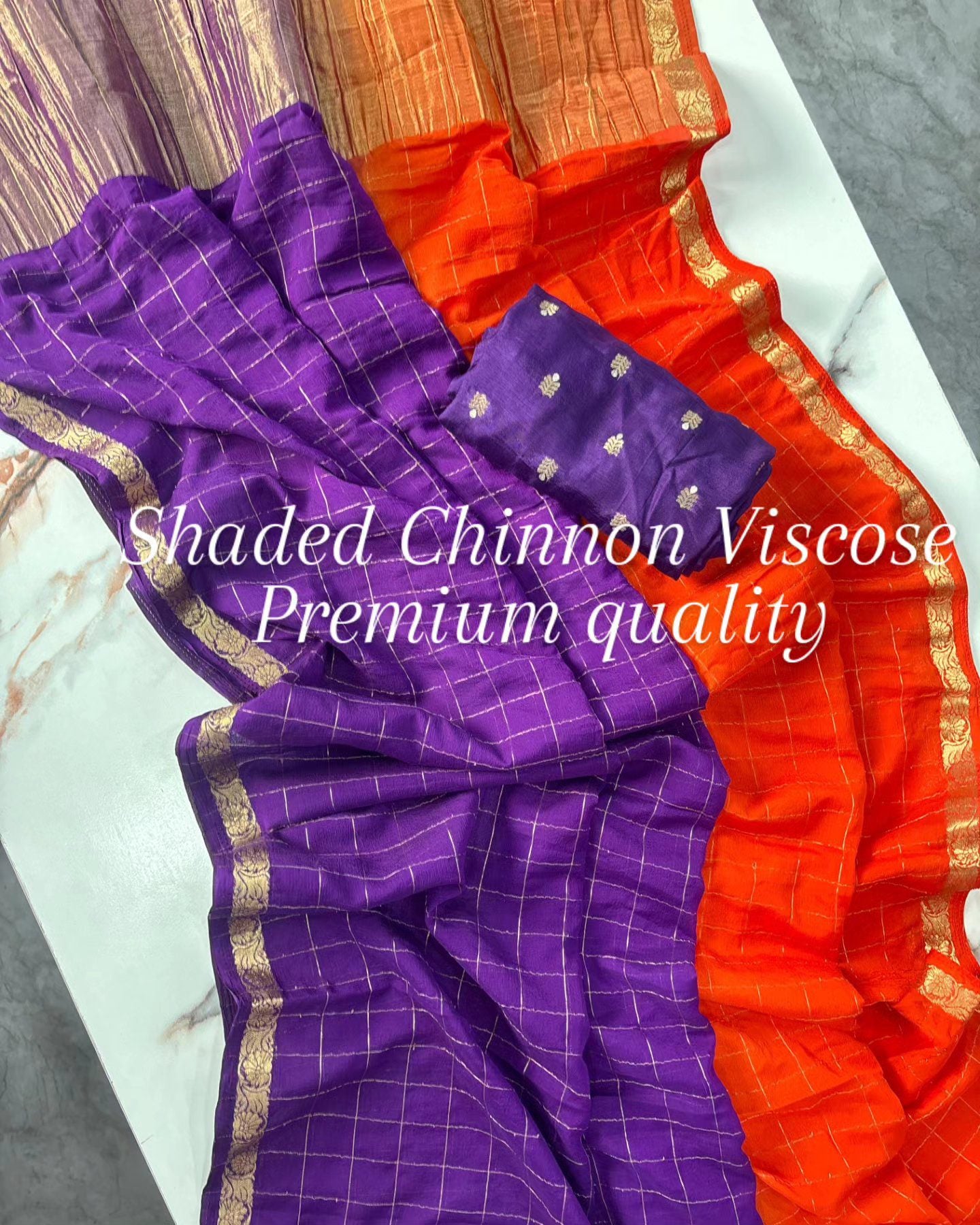 Trending Chex with Viscose Chinnon Saree