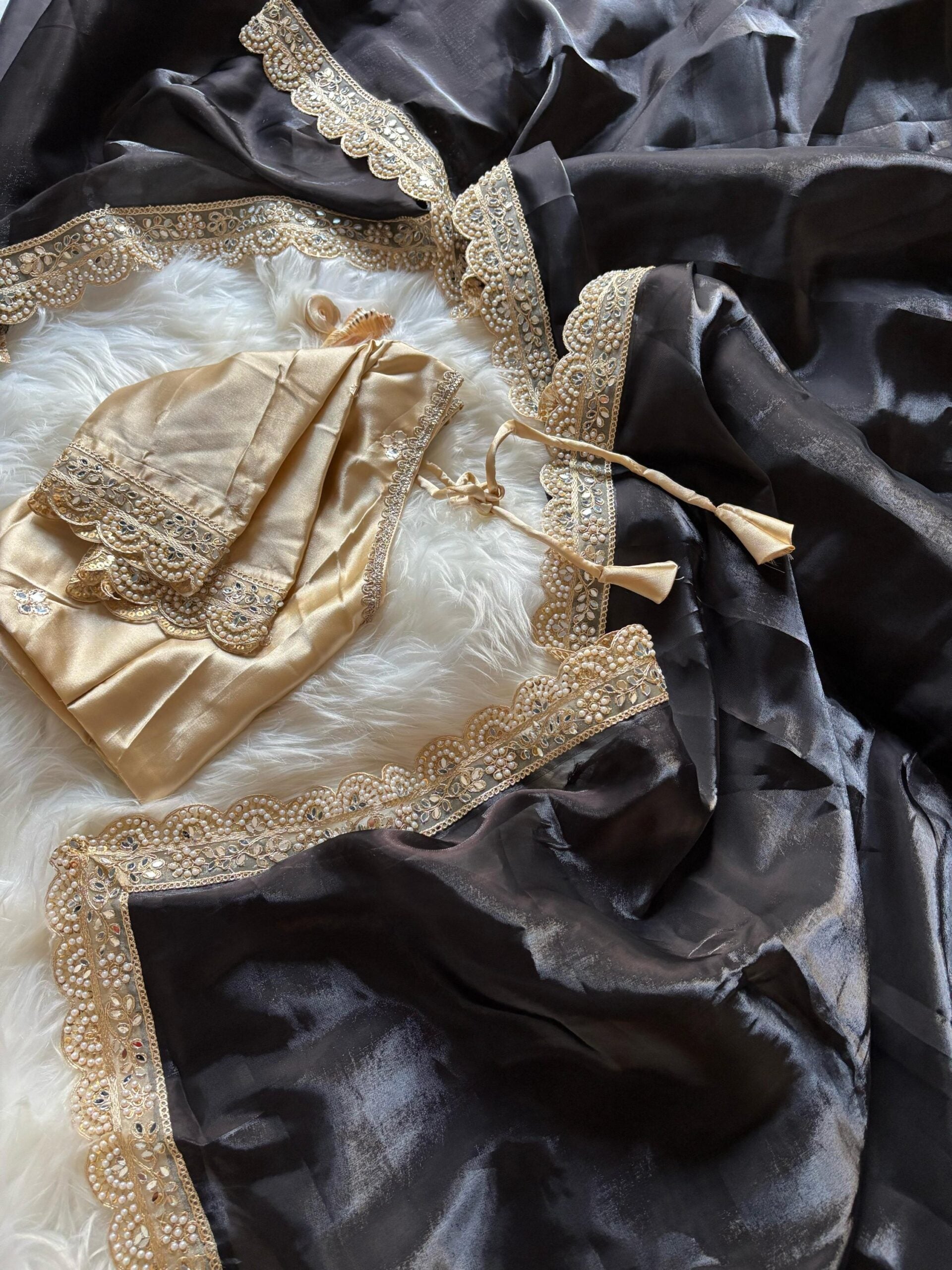 Glass Jimmy Choo with cutwork Lace