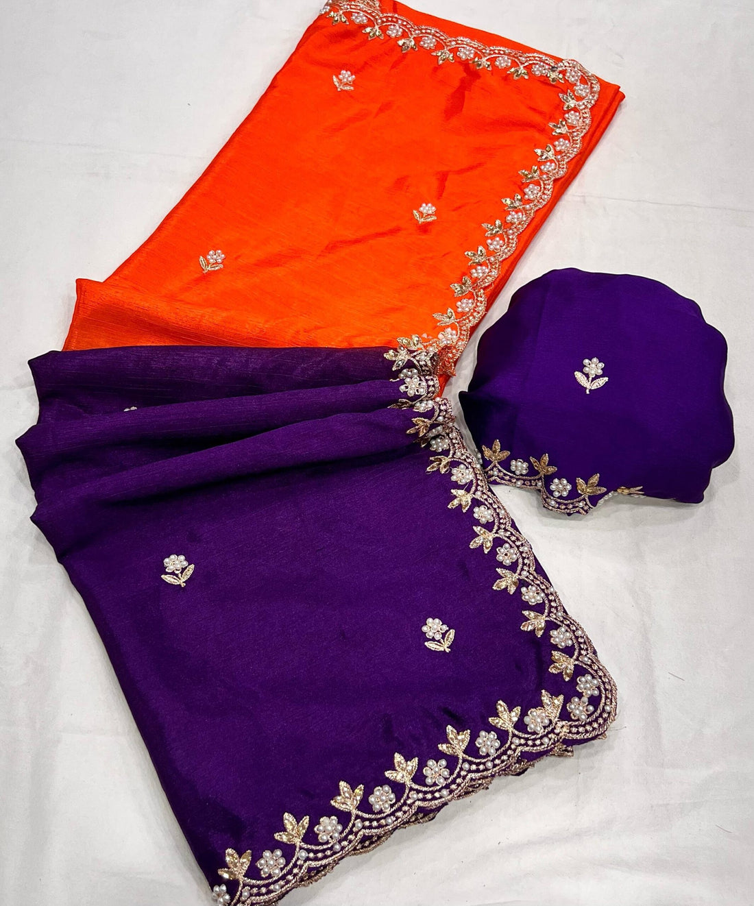 Pure Chiffon Dual Shade saree