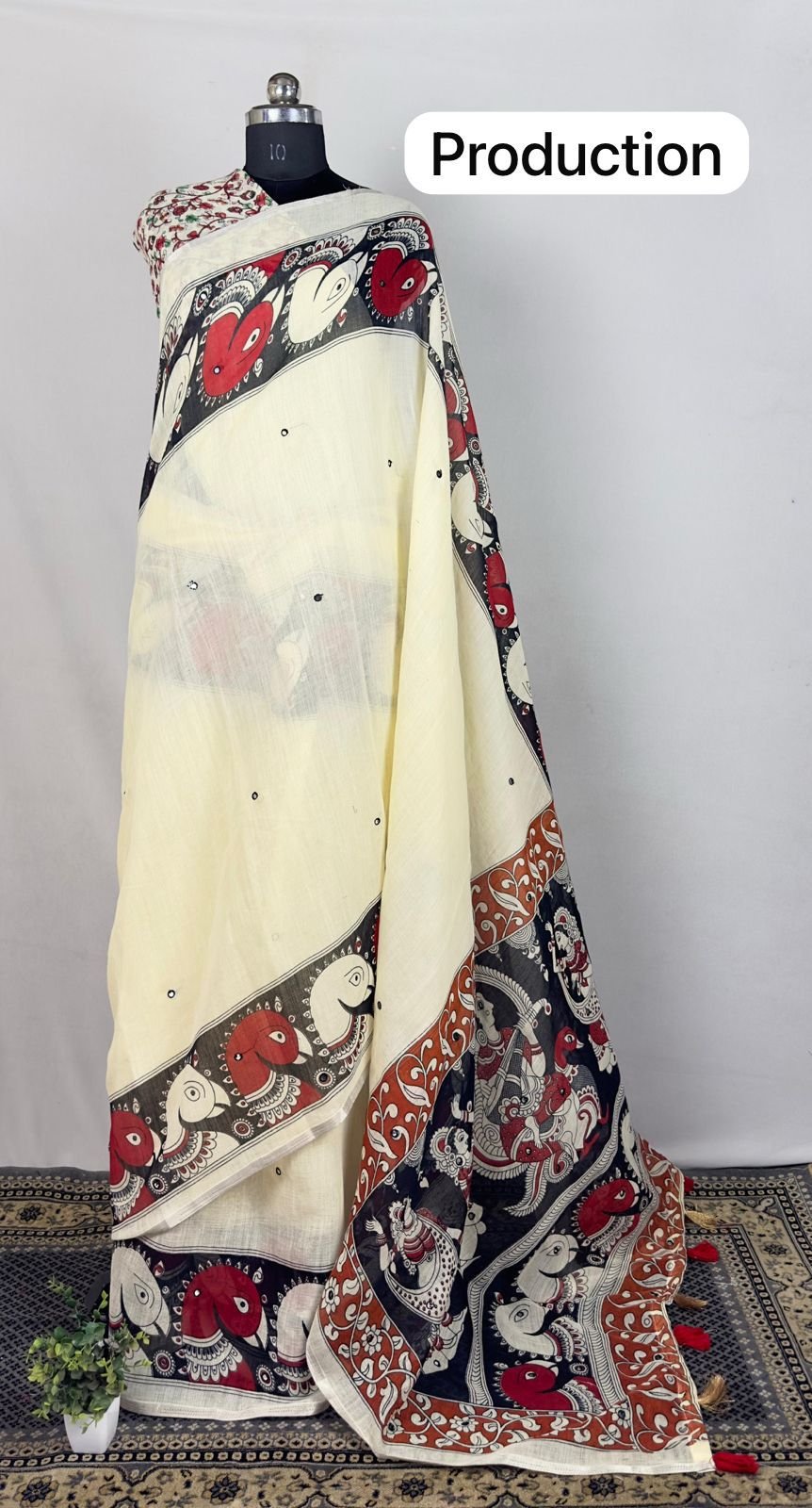 Lenin Saree with mirror work