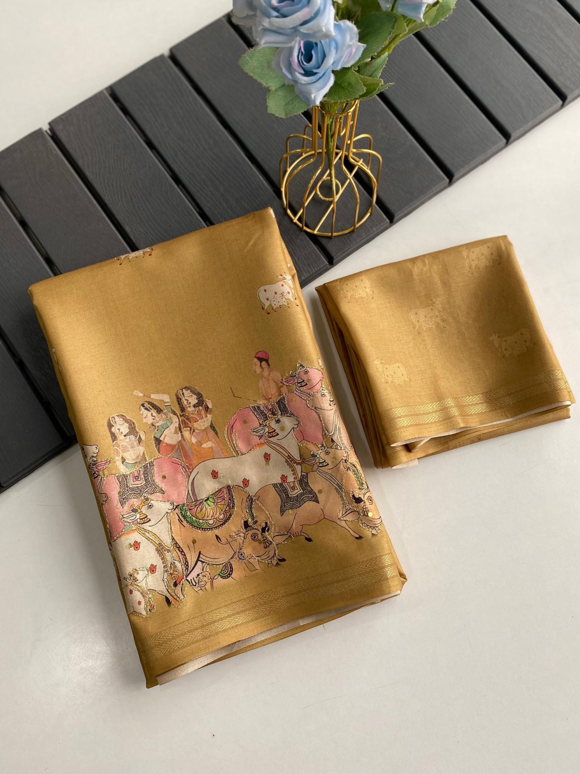 Premium Dola silk sarees with embroidery
