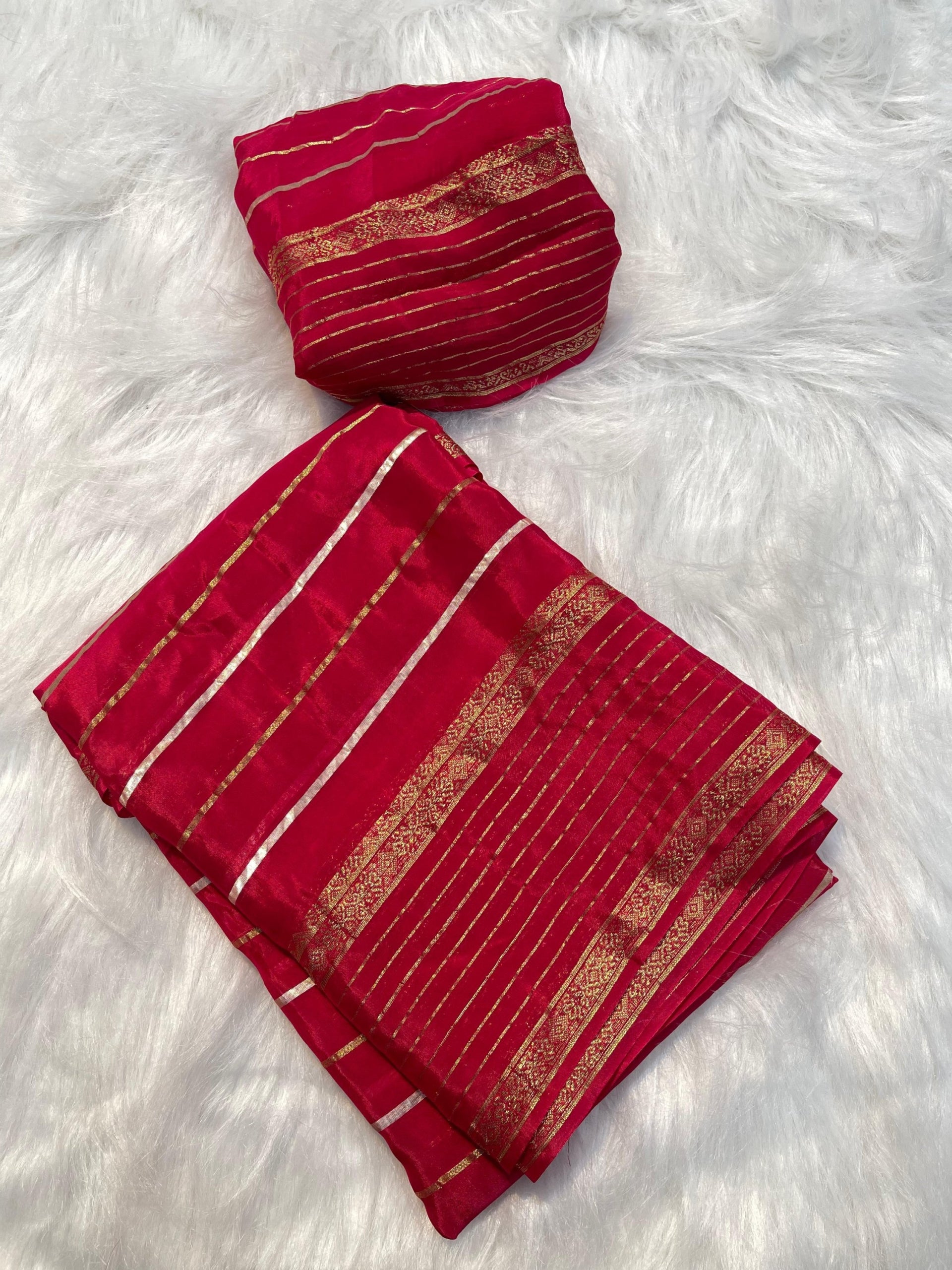 Pure Matka Silk with stripes