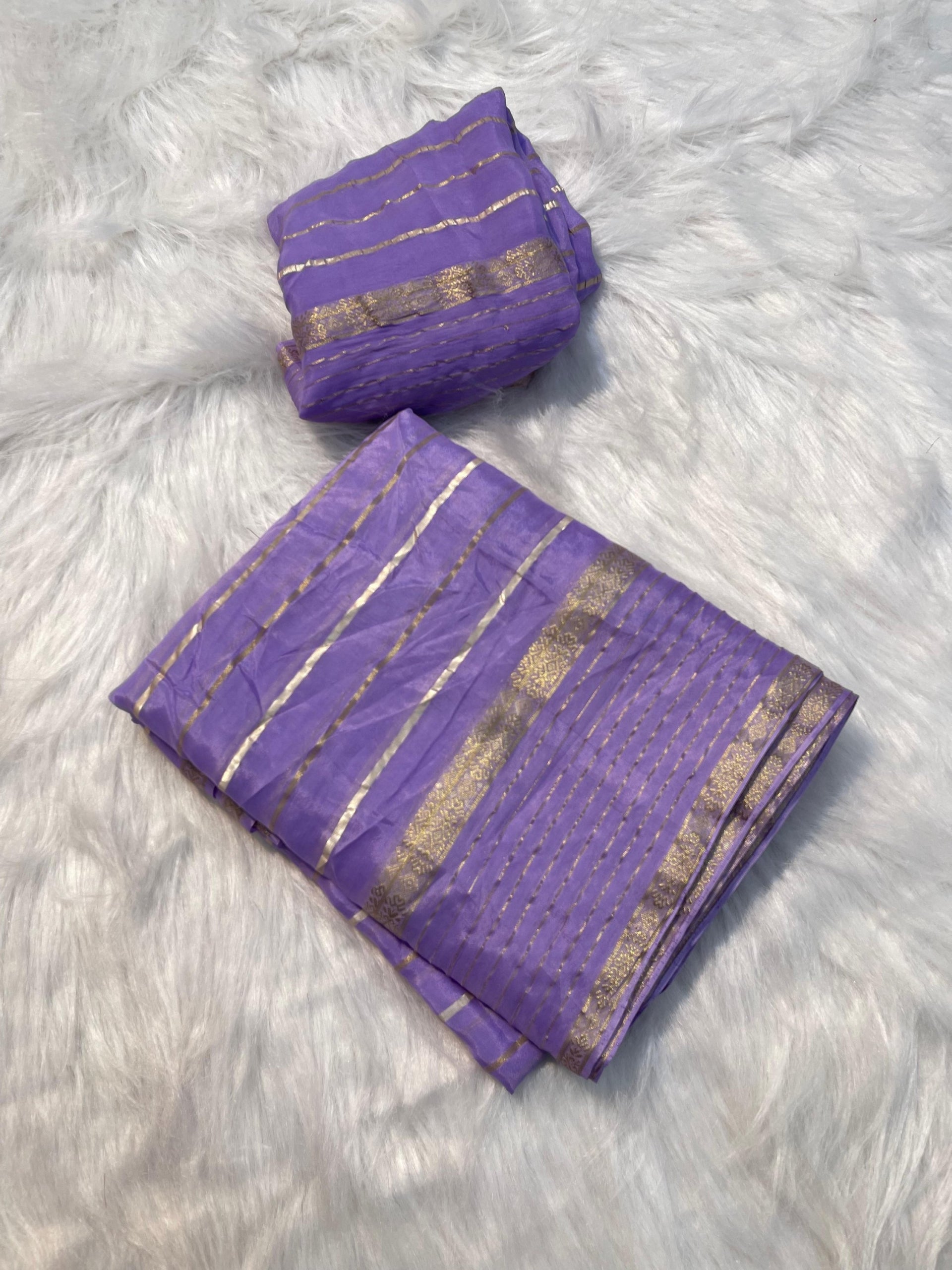 Pure Matka Silk with stripes