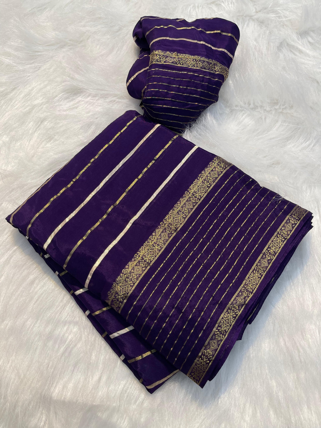 Pure Matka Silk with stripes