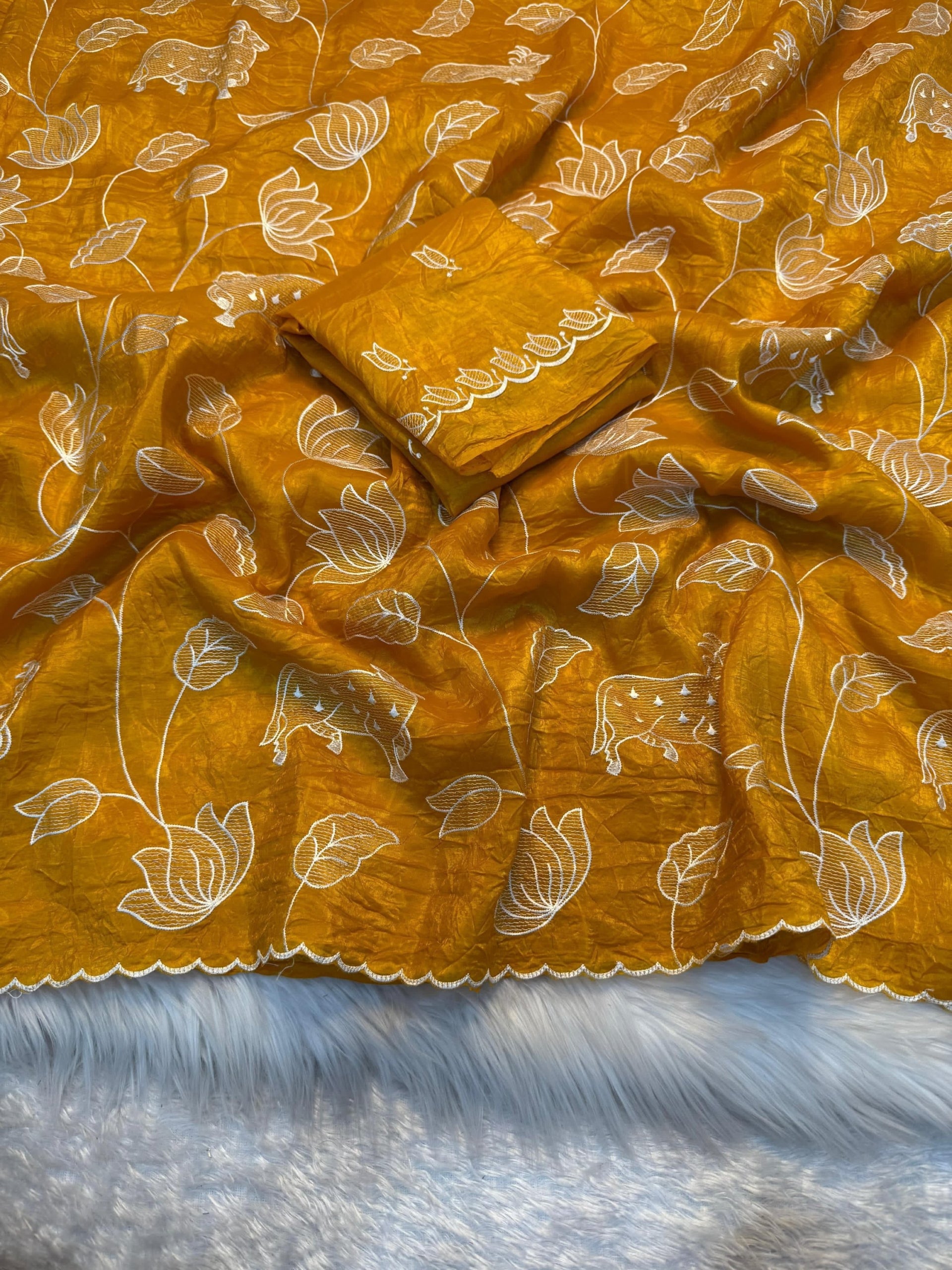 Soft Crunchy designer Saree