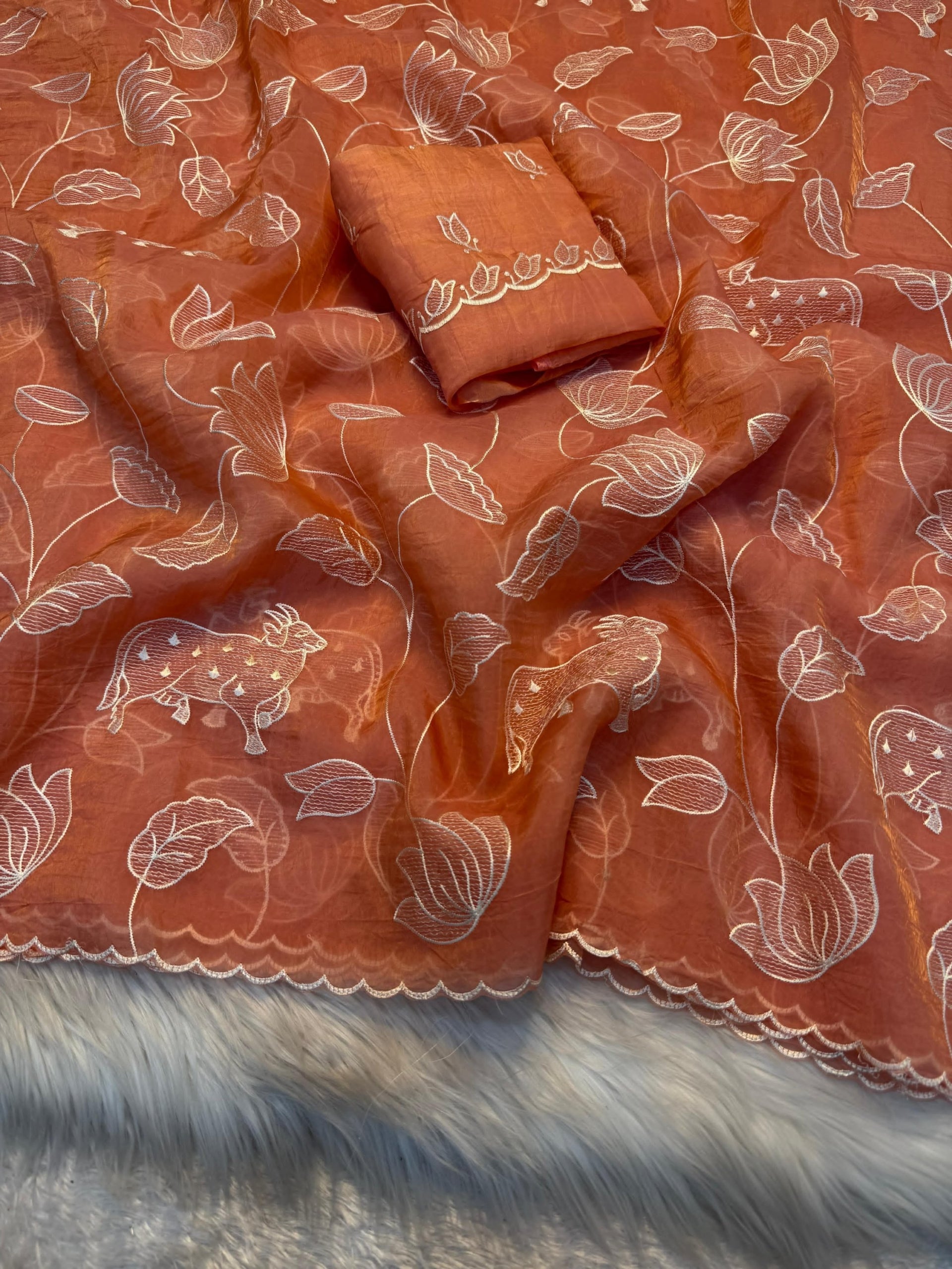 Soft Crunchy designer Saree