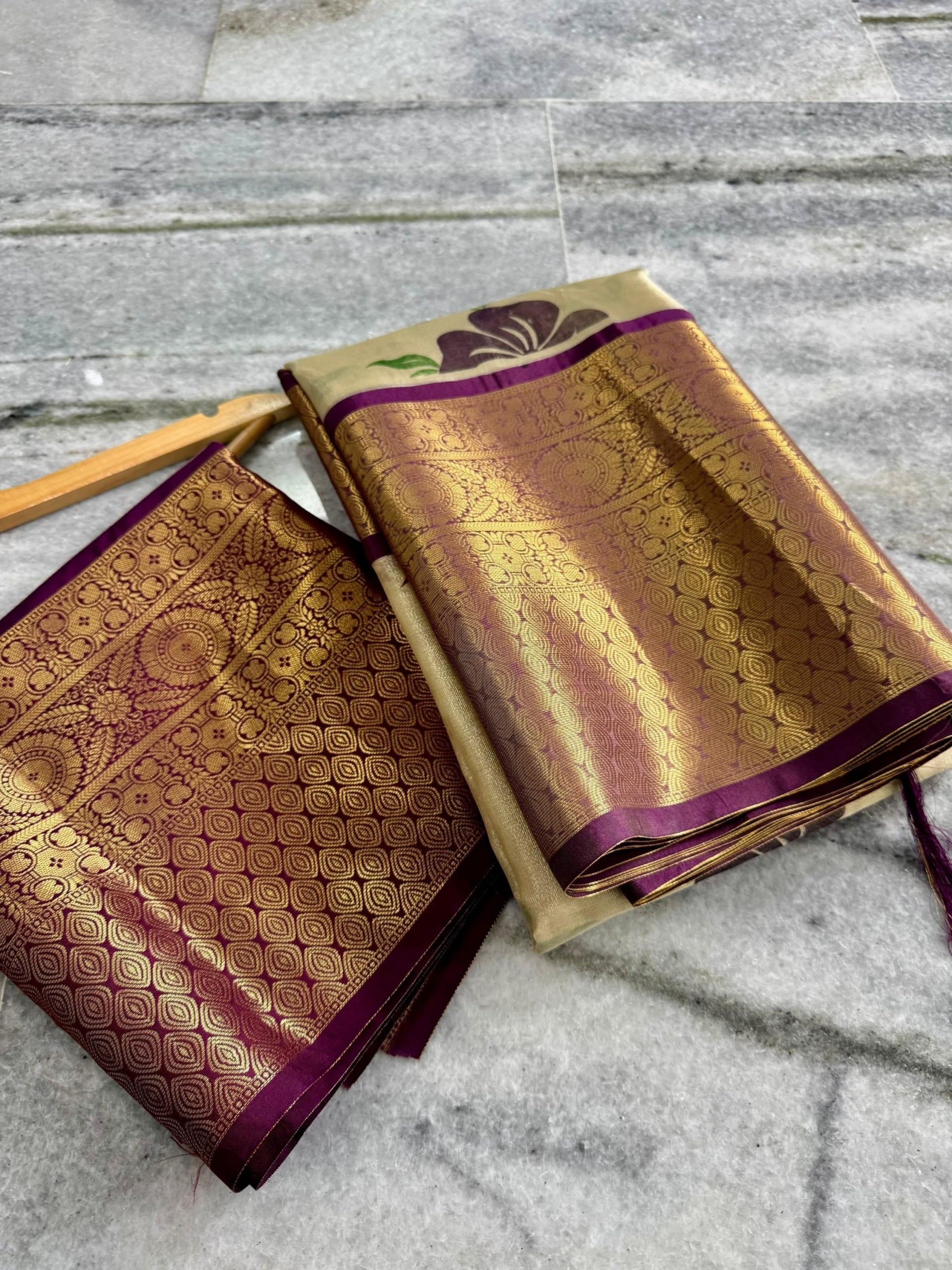 Exclusive Hand Painted Banarasi Tissue Silk Saree