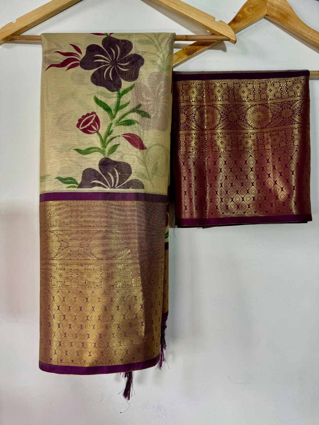 Exclusive Hand Painted Banarasi Tissue Silk Saree