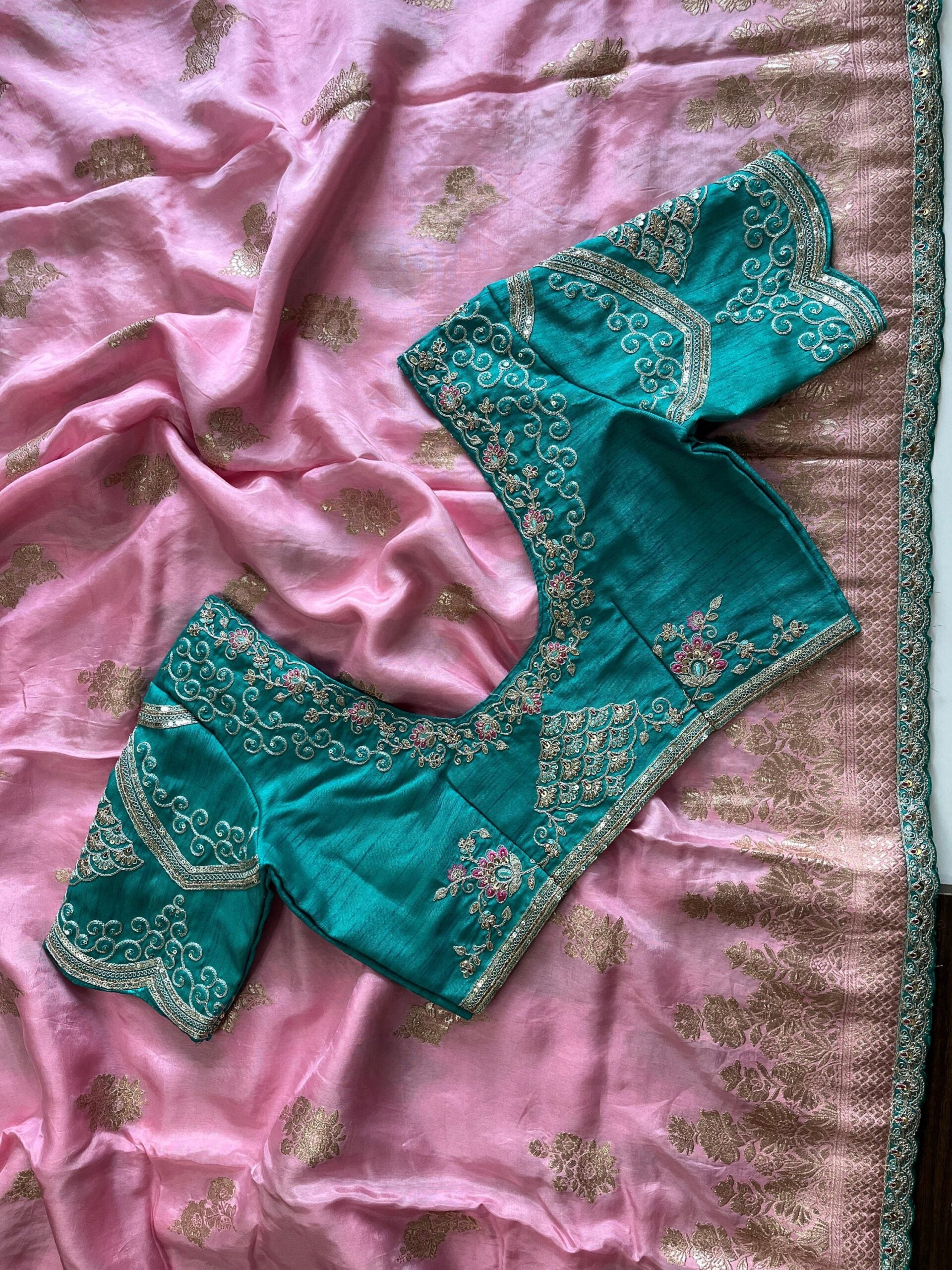 Premium Pure Banarasi Pattu Saree With Stitched Blouse