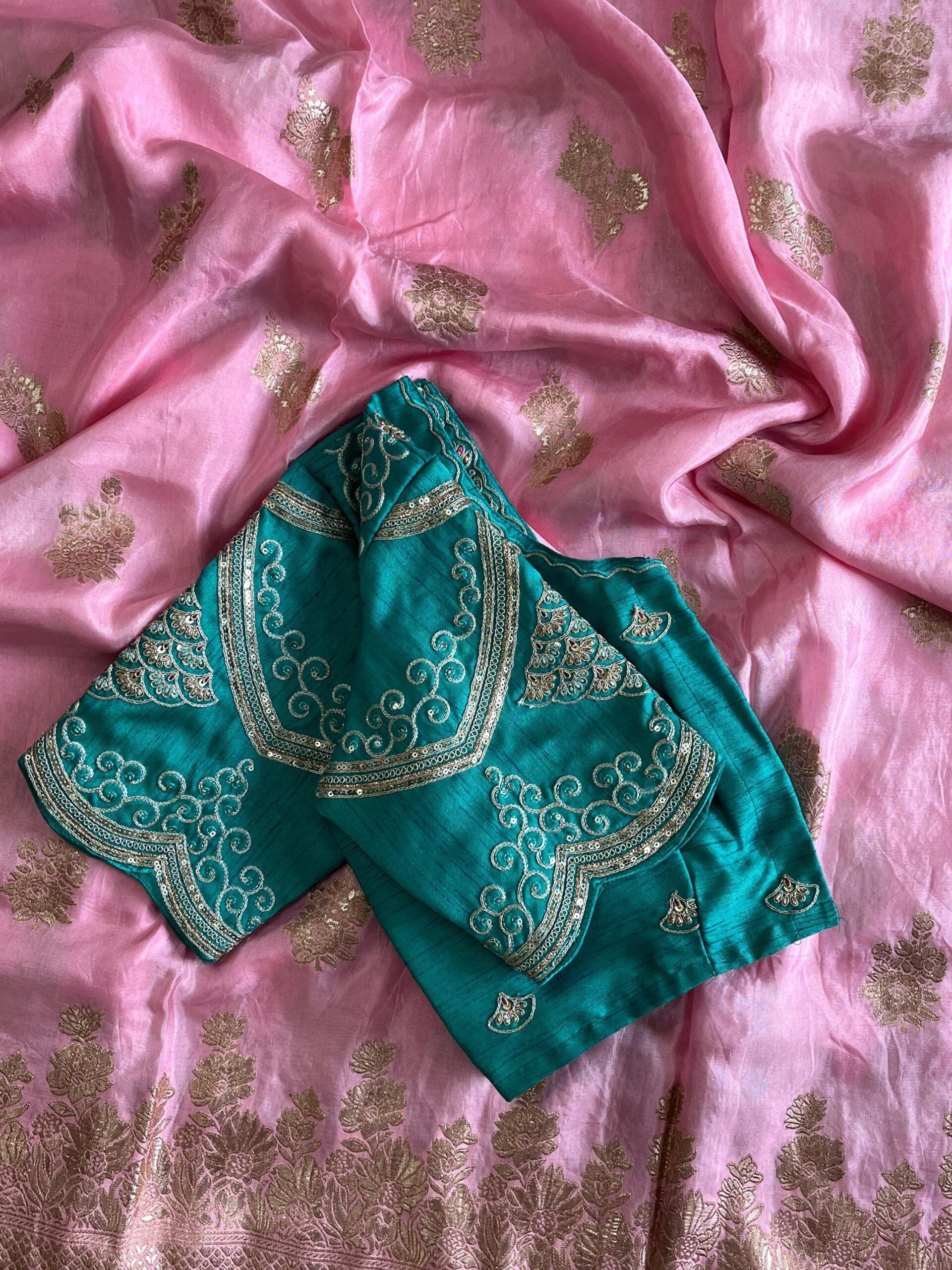 Premium Pure Banarasi Pattu Saree With Stitched Blouse