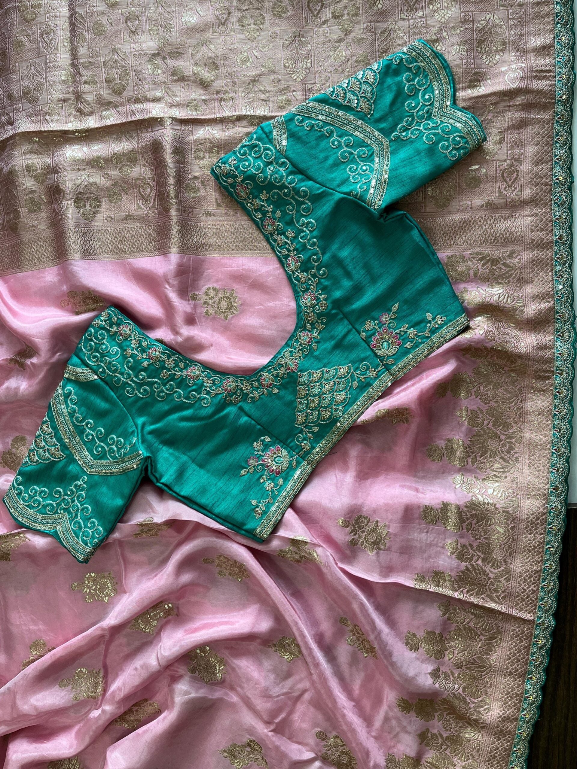 Premium Pure Banarasi Pattu Saree With Stitched Blouse