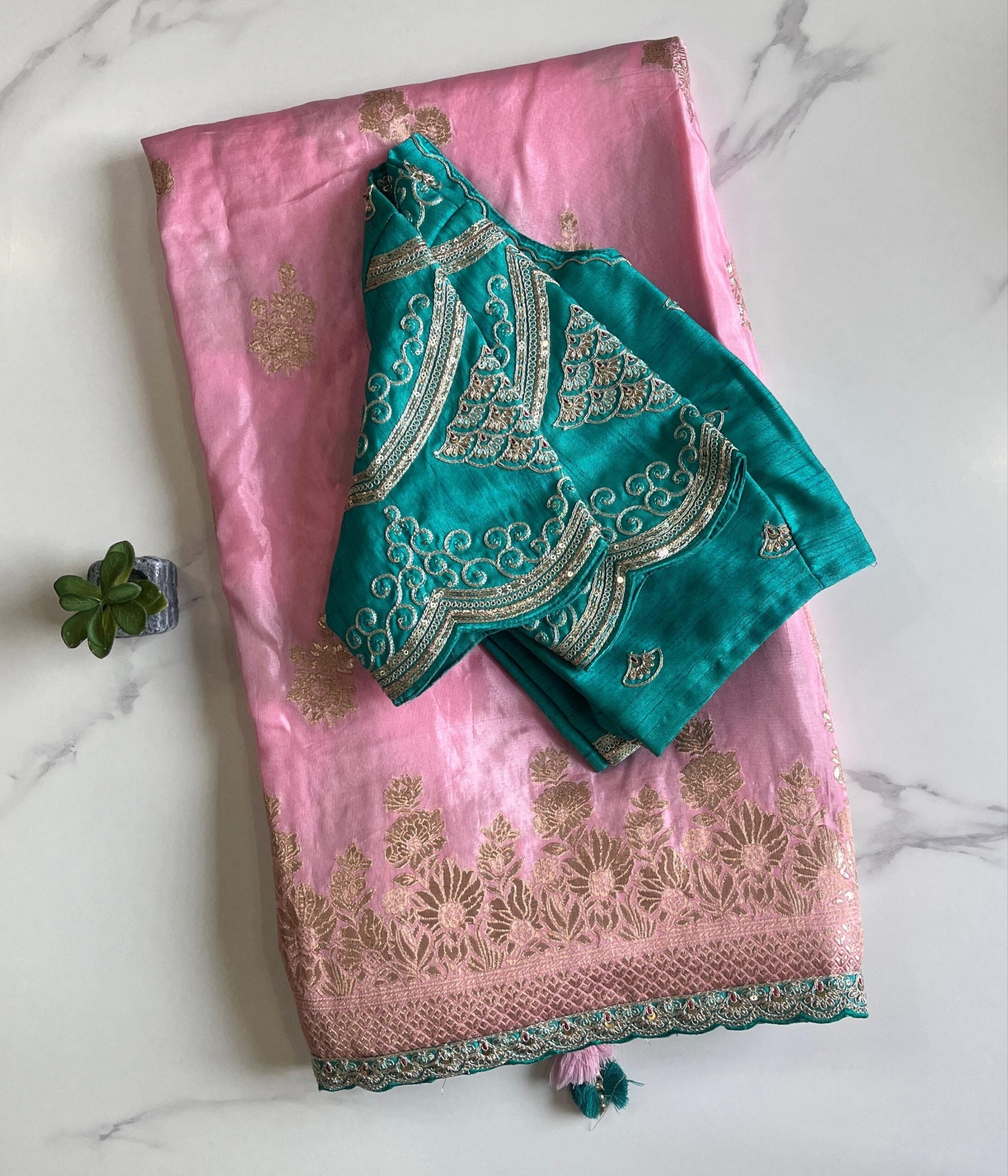 Premium Pure Banarasi Pattu Saree With Stitched Blouse