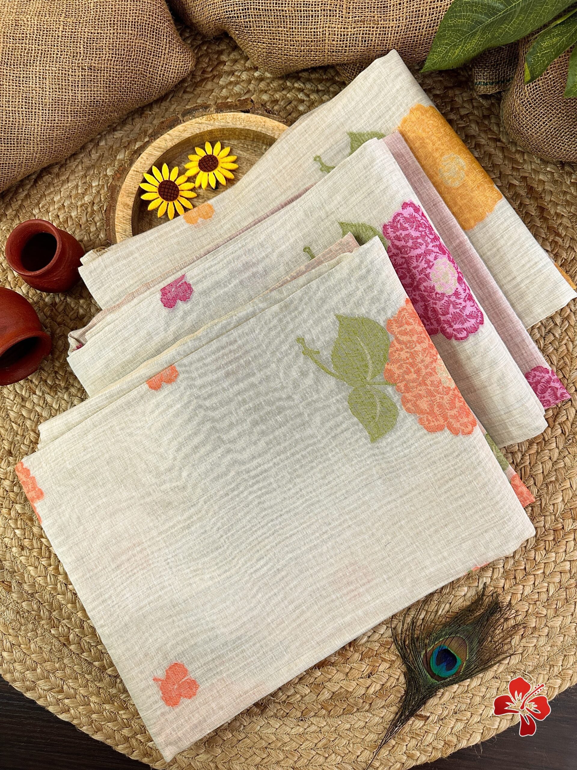 Jamdhani Mul Mul Cotton Sarees