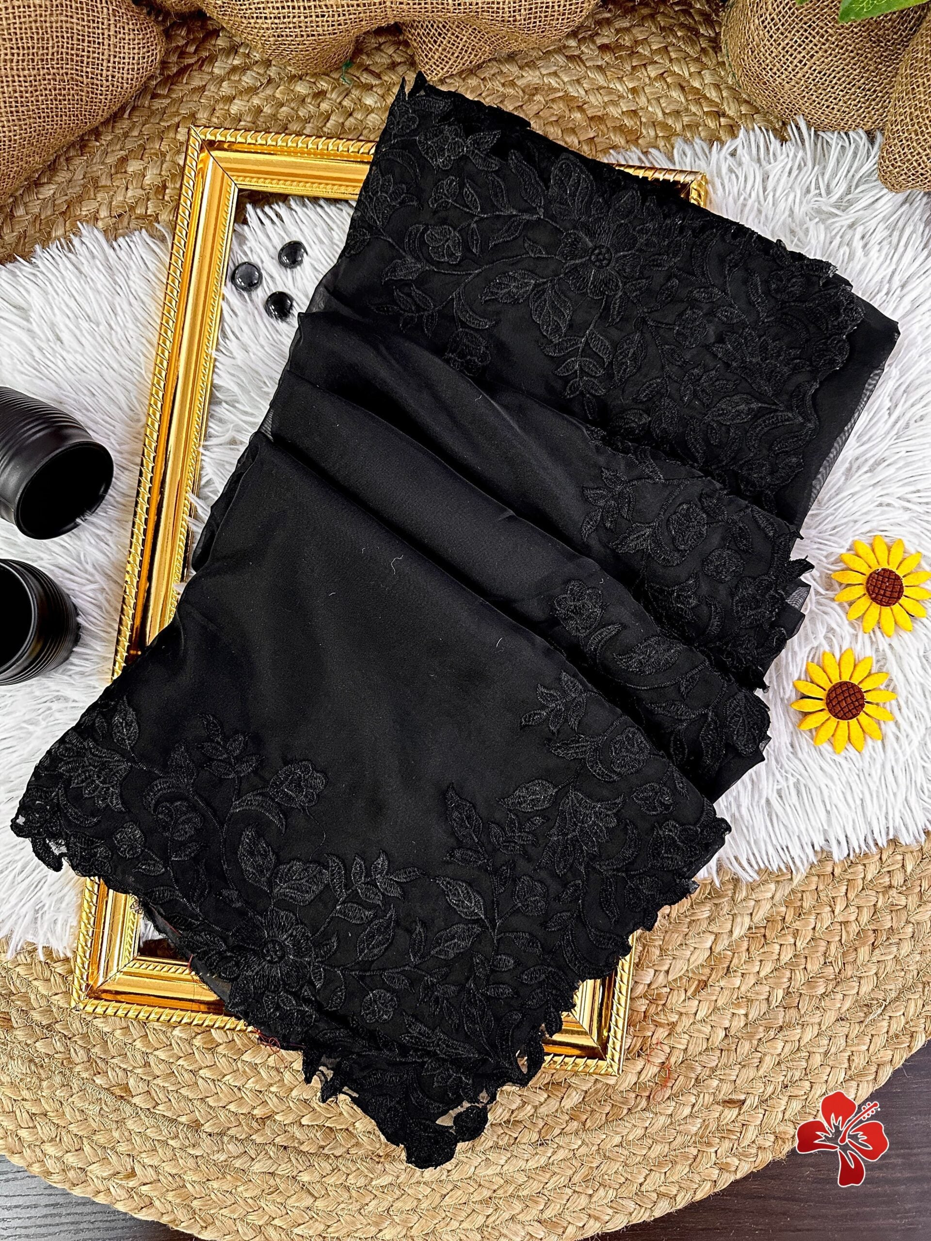 Rich and Premium Soft Silky Flowy Organza Sare