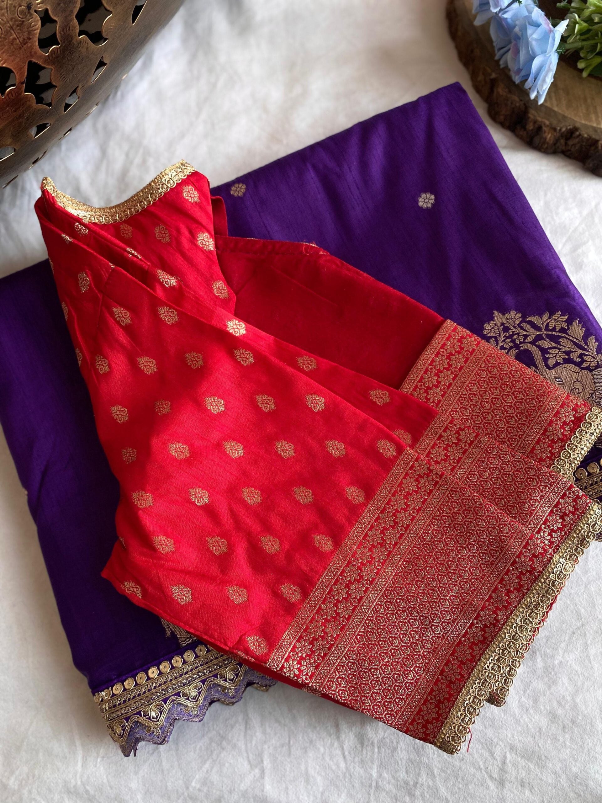 Premium Dola Saree with Stitched Blouse