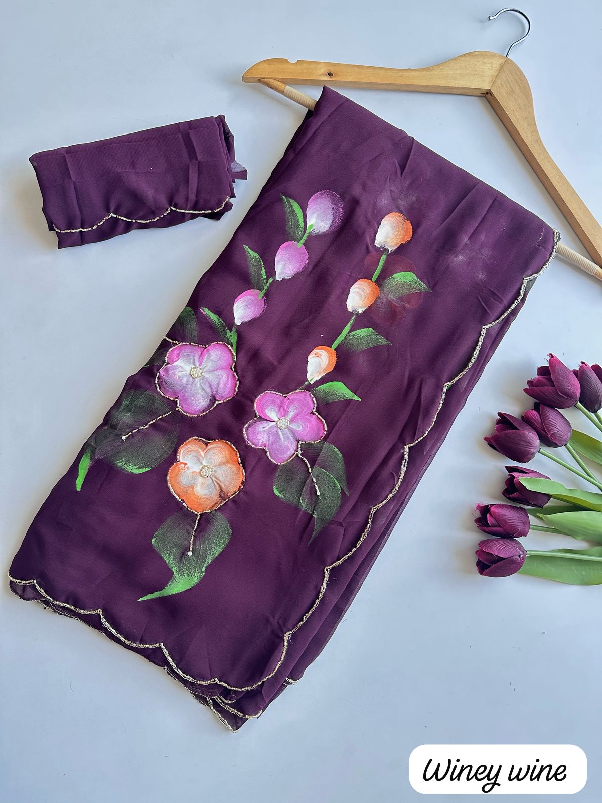 Exclusive Georgette with Handwork