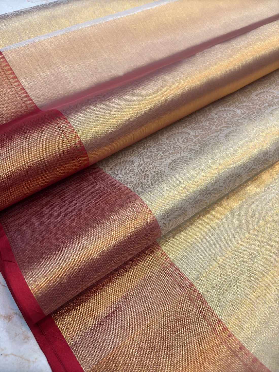 Premium Cream Soft Banarasi Silk