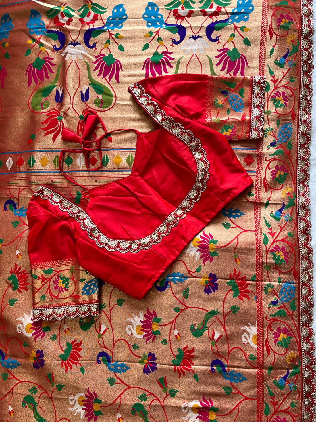 Premium Saree &amp; Stitched Blouse Combo