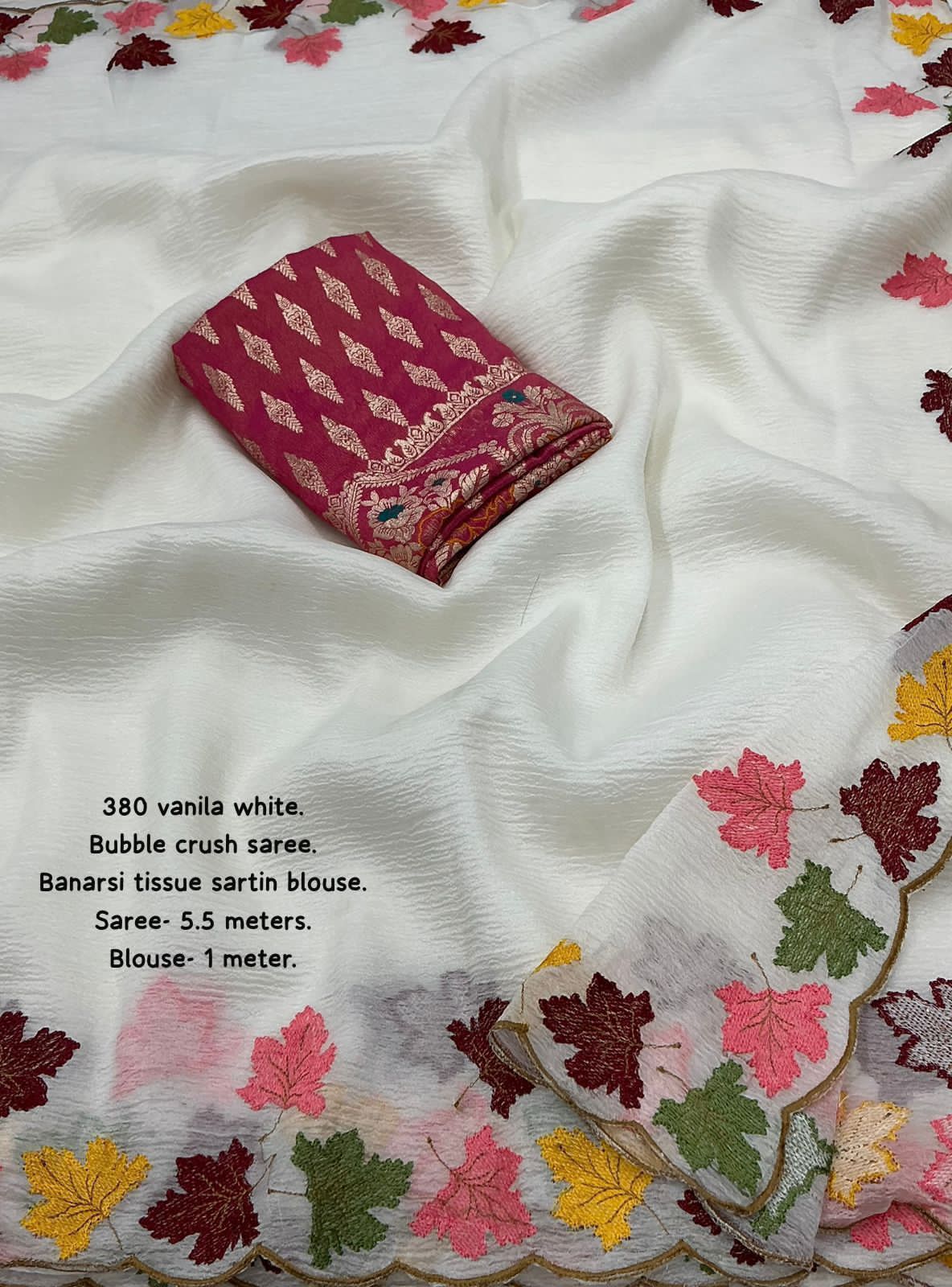 Soft Bubble Crush Silk Saree