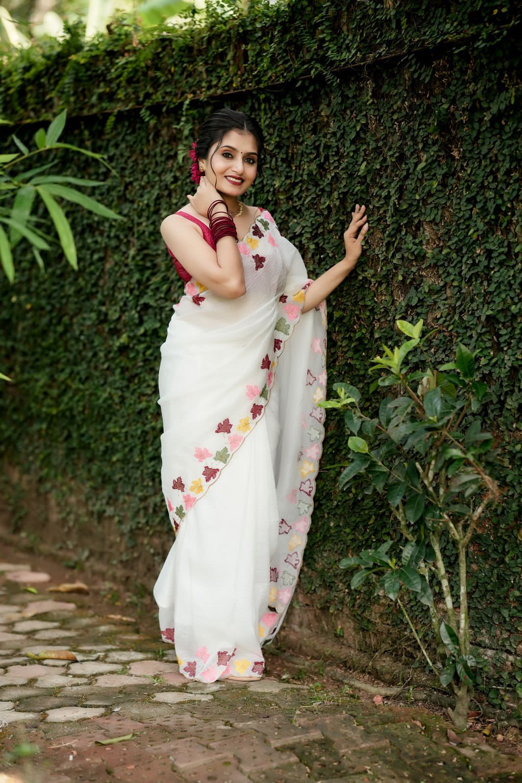 Soft Bubble Crush Silk Saree